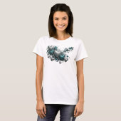 T-shirt Conception d'art abstrait sarcelle vif (Devant entier)
