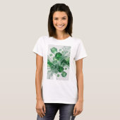 T-shirt Conception d'art abstrait vert Cool (Devant entier)