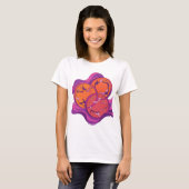 T-shirt Conception d'art abstrait violet ÉDITÉ (Devant entier)
