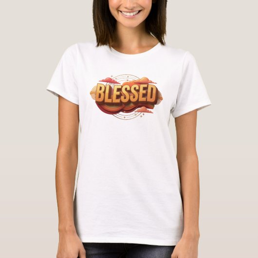 T-shirt Conception d'art BLESSED tendance (Devant)