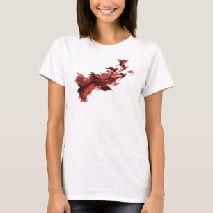 T-shirt Conception d'art contemporain d'oiseaux abstraits 