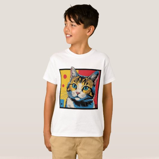 T-shirt Conception d'art de chat #1 (Devant entier)