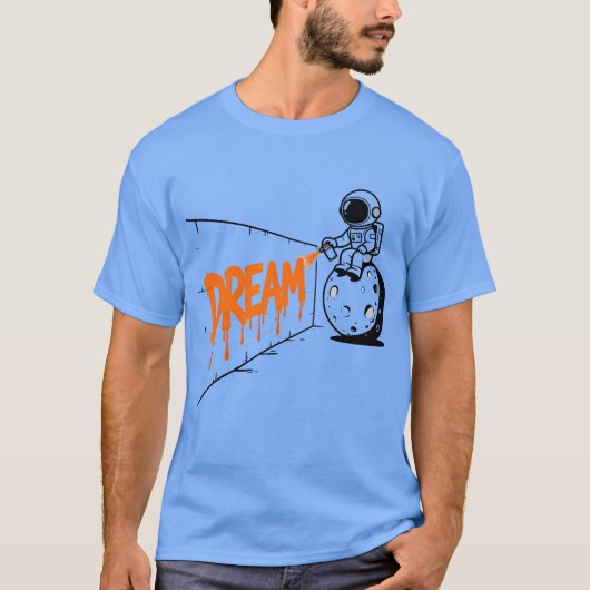T-shirt Conception d'art de rue d'astronaute Graffiti de r (Devant)