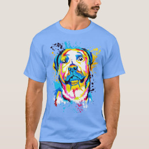 T-shirt Conception d'art en couleur à l'eau pour chien Rot