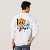 T-shirt Conception d'art moderne jazz coloré (Dos entier)