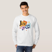 T-shirt Conception d'art moderne jazz coloré (Devant entier)