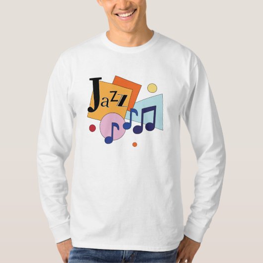 T-shirt Conception d'art moderne jazz coloré (Devant)