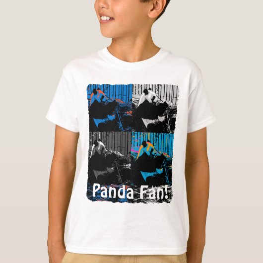 T-shirt Conception d'art moderne multi-panneaux d'ours Pan (Devant)