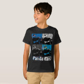 T-shirt Conception d'art moderne multi-panneaux d'ours Pan (Devant entier)