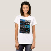 T-shirt Conception d'art moderne multi-panneaux d'ours Pan (Devant entier)