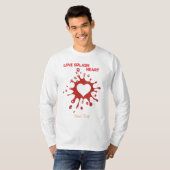 T-shirt Conception d'art Splash Heart – Expression créativ (Devant entier)