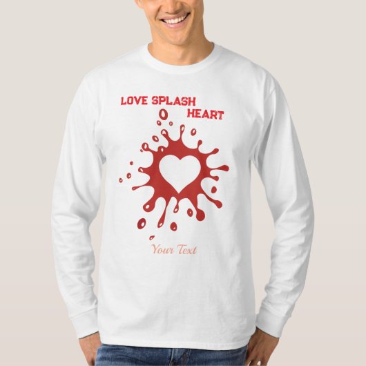 T-shirt Conception d'art Splash Heart – Expression créativ (Devant)