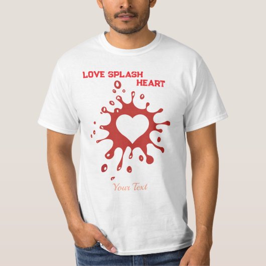 T-shirt Conception d'art Splash Heart – Expression créativ (Devant)