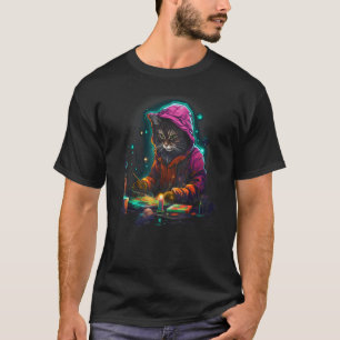 T-shirt Conception d'artiste amateur de chats dessinant un