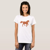T-shirt Conception d'astrologie de cheval en bronze – Anné (Devant entier)