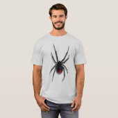T-shirt Conception d'attaque d'araignée à marque rouge (Devant entier)