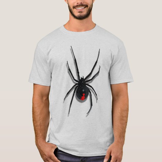 T-shirt Conception d'attaque d'araignée à marque rouge (Devant)