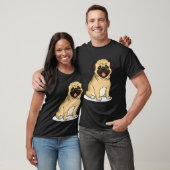 T-shirt Conception d'autocollant de Pug mignon Classique 8 (Unisexe)