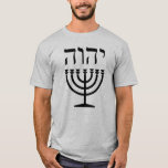 T-shirt Conception d'avant de Menorah<br><div class="desc">Laissé chacun sachez où votre coeur est</div>