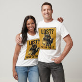 T-shirt Conception d'Aventure de Lanterne de Chat Perdu (Unisexe)