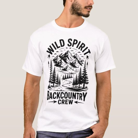 T-shirt Conception d'aventure d'esprit sauvage (Devant)