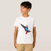 T-shirt Conception d'avion-chasse Supersonic Airforce pour (Devant entier)