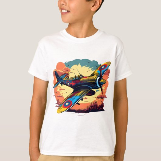 T-shirt Conception d'avion de combat vintage (Devant)