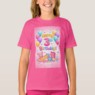 T-shirt Conception de ballon pour une fille de 3 ans – Tro