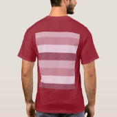 T-shirt Conception de bandes de tons de couleur rose (Dos)