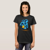 T-shirt Conception de barista de café d'astronaute spatial (Devant entier)
