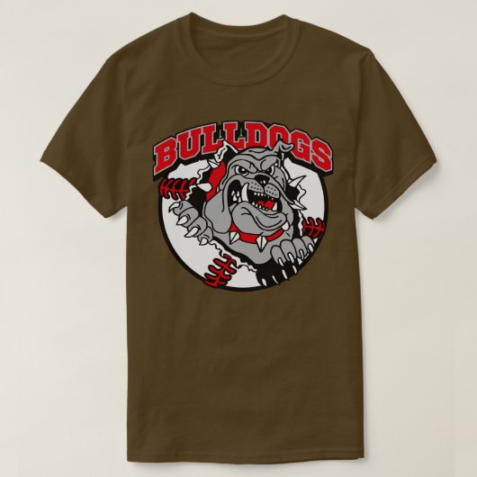 T-shirt Conception de baseball Bulldogs (Design devant)