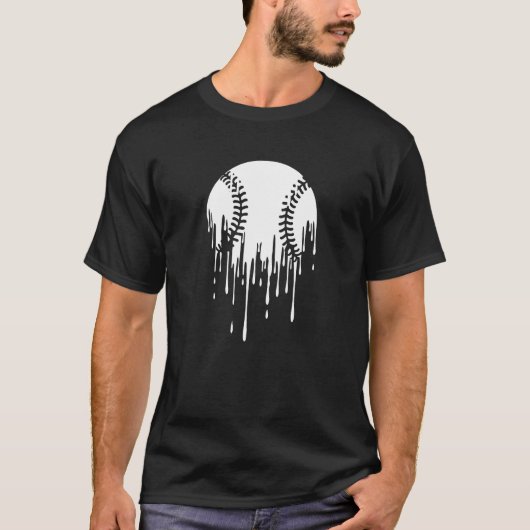 T-shirt Conception de baseball dégoulinant pour les fans d (Devant)