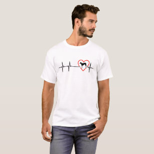 T-shirt Conception de battement de coeur de lévrier
