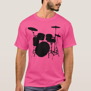 T-shirt Conception de Batterie Avec Cymbales Tambour Caiss
