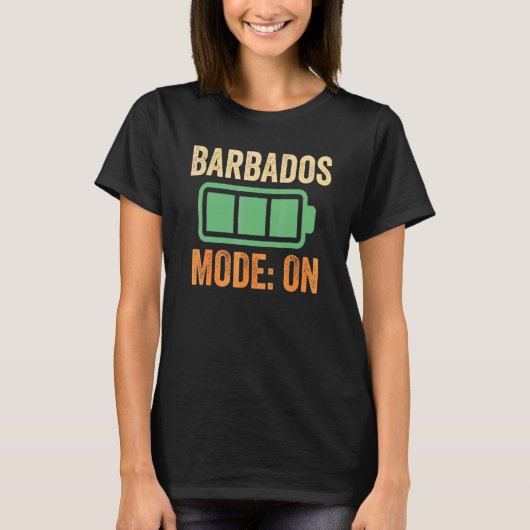 T-shirt Conception de batterie en mode Barbade (Devant)