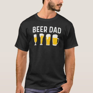 T-shirt Conception De Bières Pour Papa Hommes Cerveza Bois