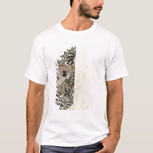 T-shirt Conception de bloc du bois non fini de "oiseau et (Devant)