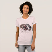 T-shirt Conception de Boho avec la fille et le cheval (Devant entier)