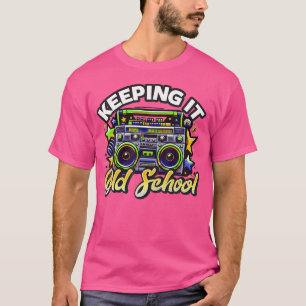 T-shirt Conception De Boombox Old School 80S Pour Hip hop 