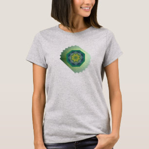 T-shirt Conception de bord à cannelures florales