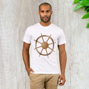 T-shirt Conception de boussole de roue de navire nautique