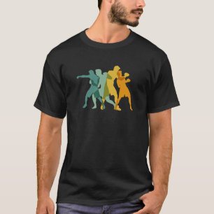 T-shirt Conception De Boxe cool En Couleurs Rétro - Boxe