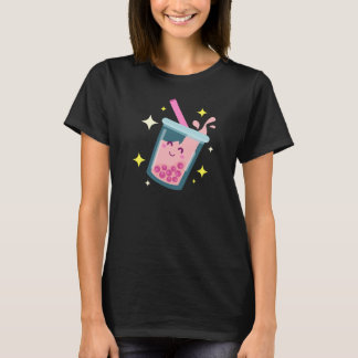 T-shirt Conception de Bubble Tea Heureux Mignon