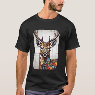 T-shirt Conception de buck de cerf abstrait - Art coloré p