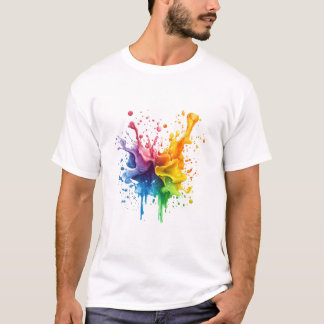 T-shirt Conception de cadeau inspirée de peinture colorée
