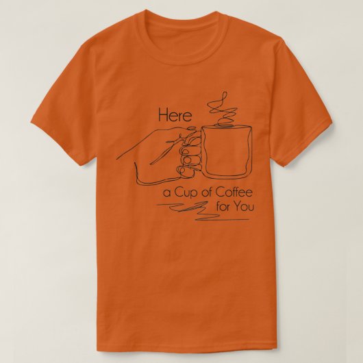 T-shirt Conception de café simple (Design devant)
