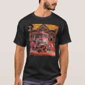 T-shirt Conception de camion de pompiers de (Devant)