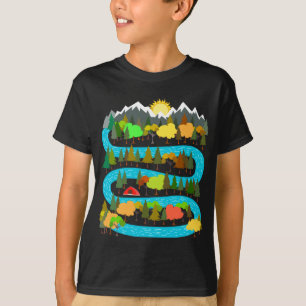 T-shirt Conception de camping fluvial