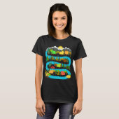 T-shirt Conception de camping fluvial (Devant entier)