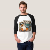 T-shirt Conception de canard de pêche drôle (Devant entier)